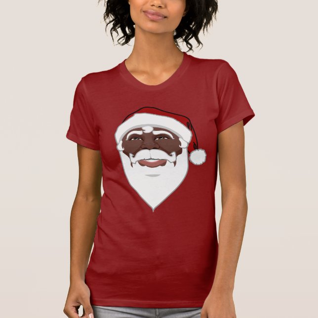 Camiseta de Papá Noel del afroamericano del (Anverso)