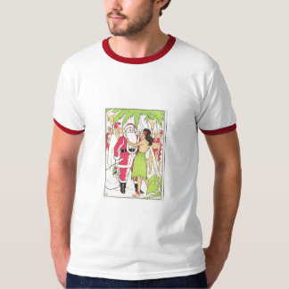 Camiseta de Papá Noel LEIS del chica de Hula