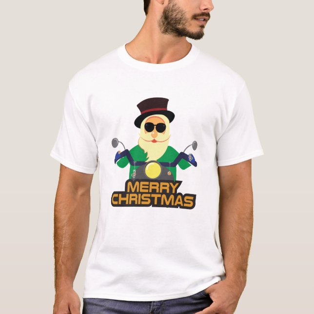 Camiseta de Papá Noel Motero (Anverso)