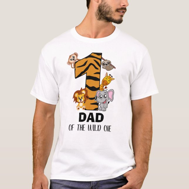Camiseta de papá papá, zoológico de un animal salv (Anverso)