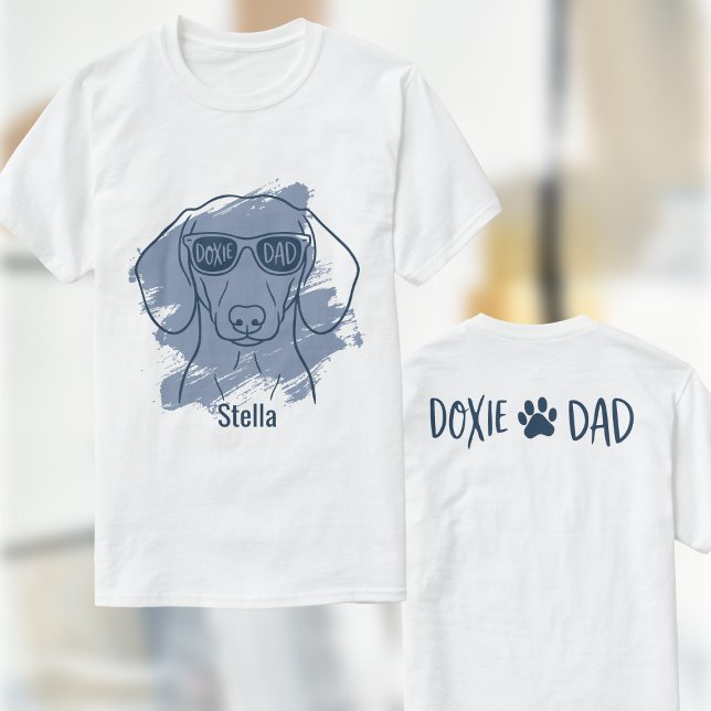 Camiseta de Papá Perro Dachshund - Nombre Personal (Subido por el creador)