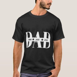 Camiseta de Papá Personalizada con Nombres de Hijo