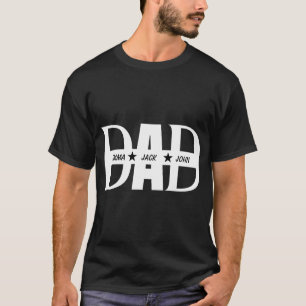 Camiseta de Papá Personalizada con Nombres de Niño