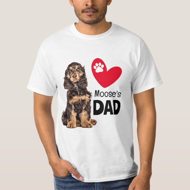 Camiseta de papá personalizada de Cocker Spaniel (Anverso)