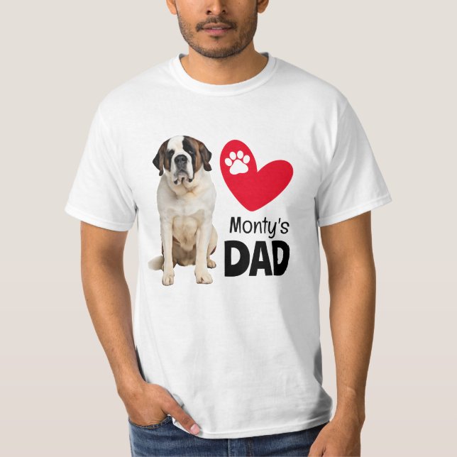 Camiseta de papá personalizada de St Bernard (Anverso)