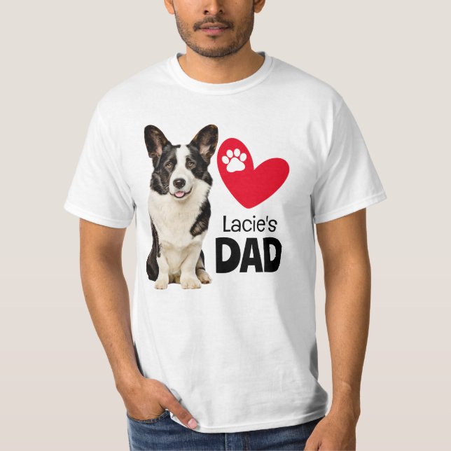 Camiseta de papá personalizada de Welsh Corgi (Anverso)