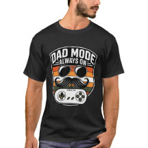 Camiseta de Papá Retro Gamer con Modo Papá Siempre
