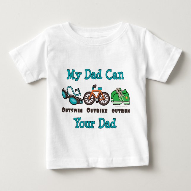 Camiseta de Papá Triathlon Toddler (Anverso)