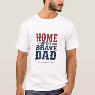 Camiseta de Papá Valiente en Casa – Tee Patriótica
