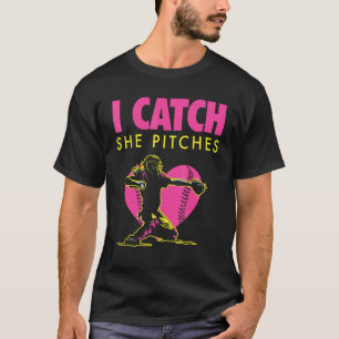 Camiseta de Papá y Mamá de Softbol - Yo Atrapo, El