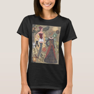 Camiseta de papel banal del arte de la muñeca de