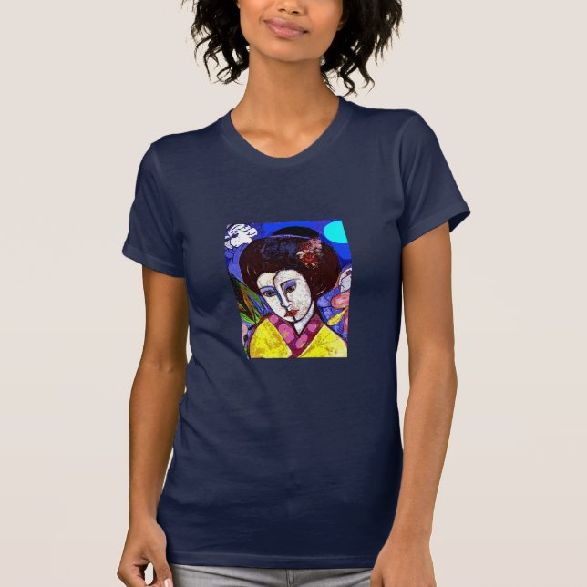 Camiseta de papel de las señoras del geisha (Anverso)