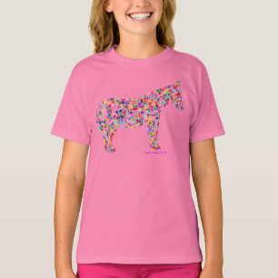 Camiseta de papel del caballo del mosaico de