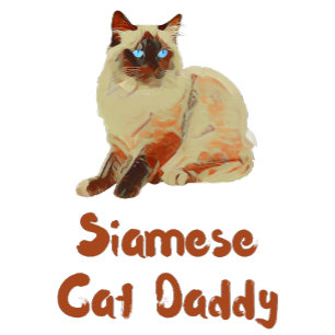 Camiseta De Papi De Gato Siamés