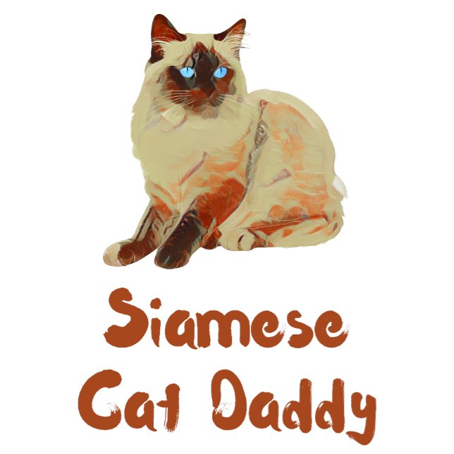 Camiseta De Papi De Gato Siamés (Subido por el creador)