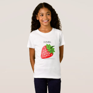 Camiseta de parche de fresa