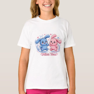 Camiseta de pareja adorable 'Te extraño', Monos Az