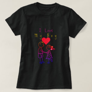 Camiseta de pareja con texto - Amo a mi chico