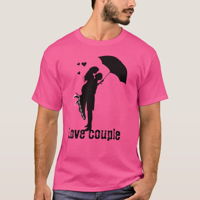 Camiseta de pareja de amor. (Anverso)
