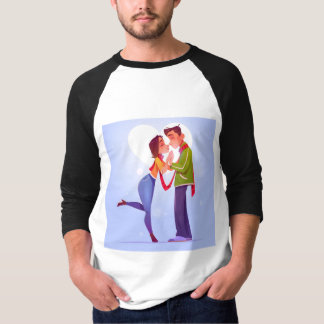 camiseta de pareja de día-valentina-plana