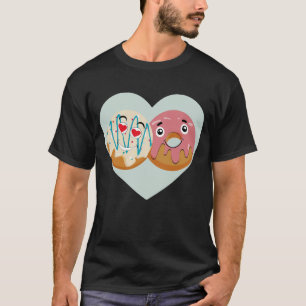 Camiseta de pareja de donas adorables