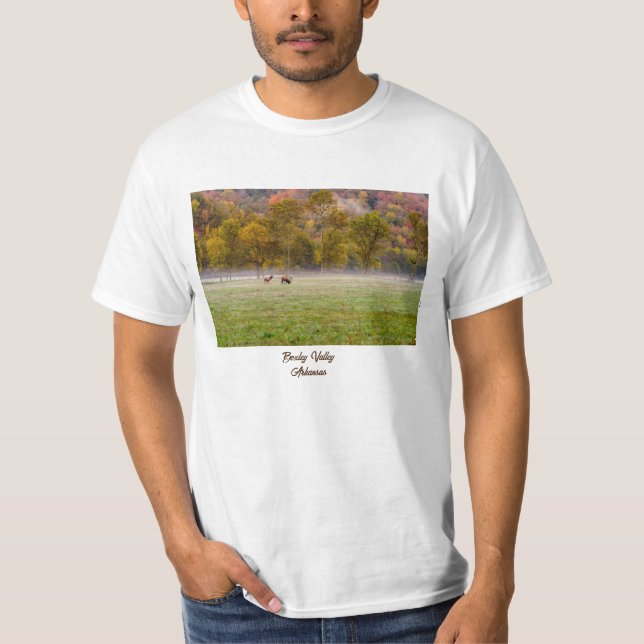 Camiseta De Pareja De Elk De Grazing (Anverso)