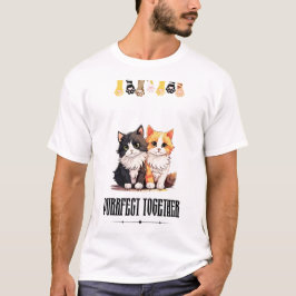 Camiseta de pareja de gatos adorables - Purrfect T