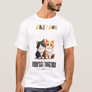 Camiseta de pareja de gatos adorables - Purrfect T