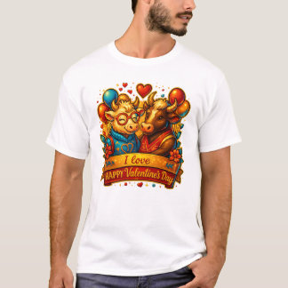 Camiseta de pareja de vacas lindas para el Día de