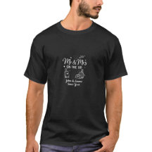 Camiseta De Pareja Personalizada – Sr Y Sra En Mov