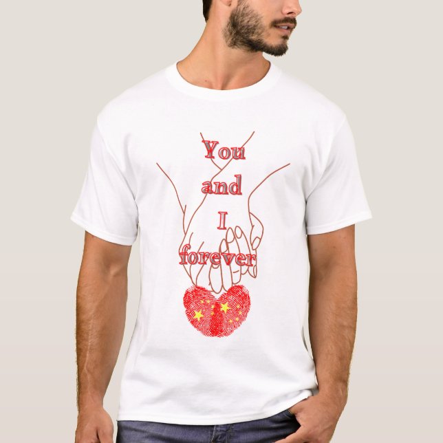 Camiseta de pareja "Tú y yo por siempre" (Anverso)