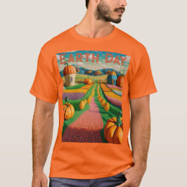 Camiseta de paro de calabaza de AI Art Earth Day