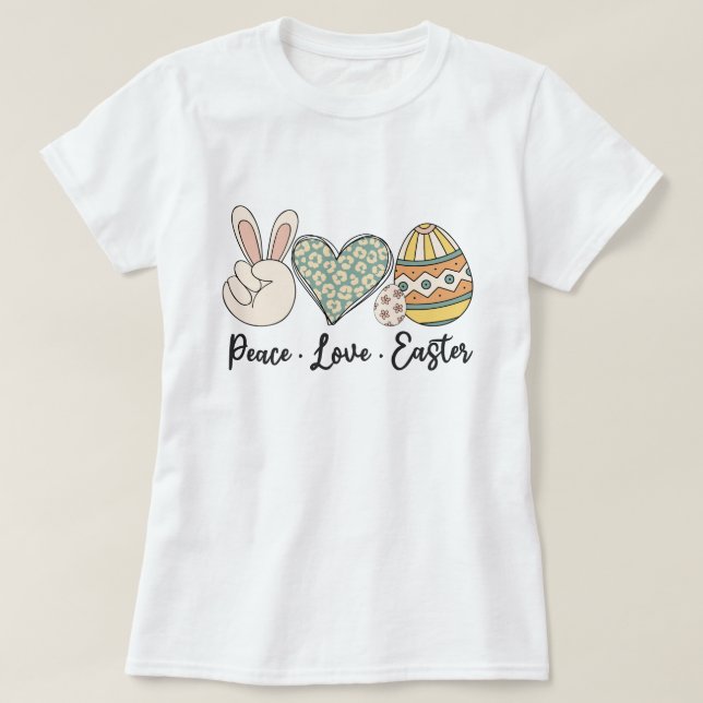 Camiseta de Pascua con amor por la paz - Primavera (Diseño del anverso)