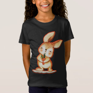 Camiseta De Pascua Conejo Chicas Negros