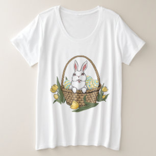 Camiseta de Pascua Conejo de Pascua Cesta Señoras 