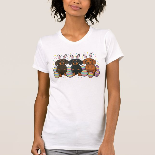 Camiseta de Pascua Dachshund (Anverso)