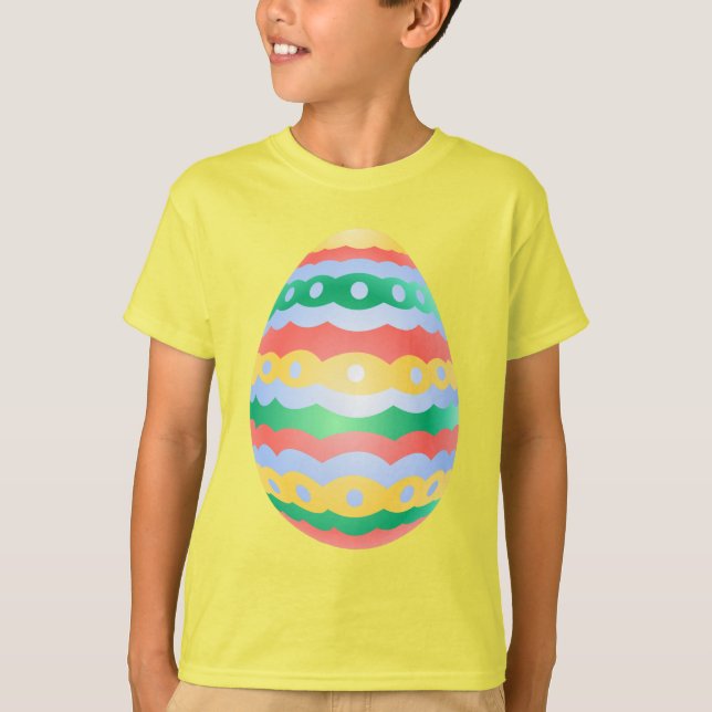 Camiseta de Pascua de niño con camiseta de huevo d (Anverso)