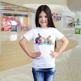 Camiseta de Pascua Dos Conejos y Huevos de Pascua