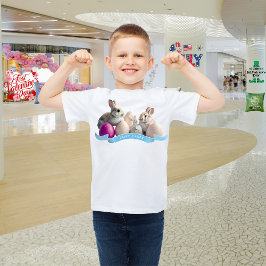 Camiseta de Pascua Dos Conejos y Huevos de Pascua