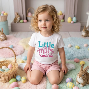 Camiseta de Pascua Little Miss Cotton Tail para Ni