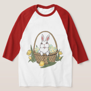 Camiseta de Pascua para mujeres Jersey de cesta de