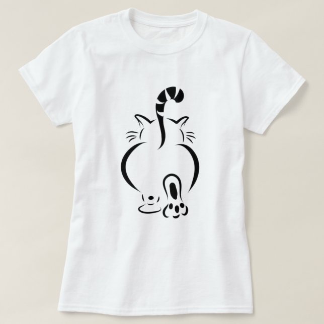 Camiseta de paseo de gato (Diseño del anverso)