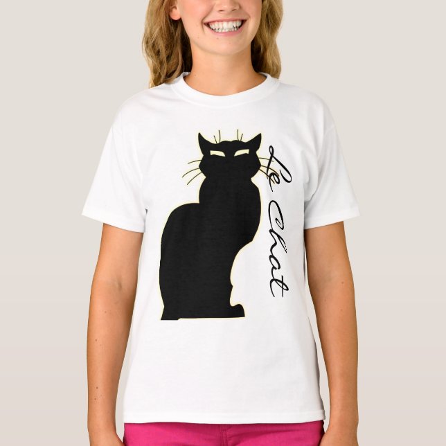 Camiseta de paso de gato de chica (Anverso)