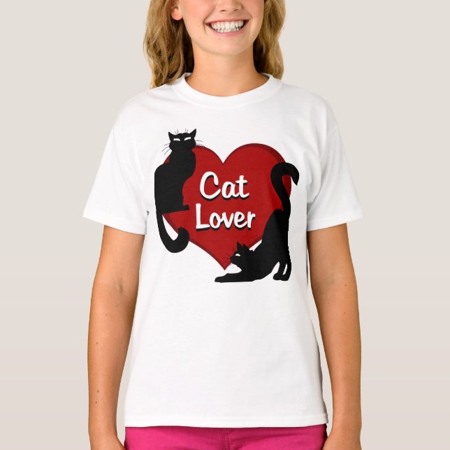 Camiseta de paso de gato de chica (Anverso)