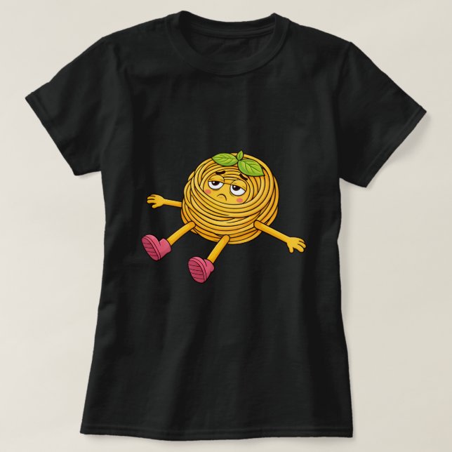 Camiseta de Pasta Polo acostado cansado y agotado (Diseño del anverso)