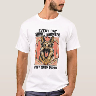 Camiseta de Pastor Alemán Grabado Vintage Amante d