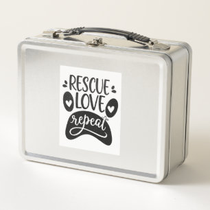 Camiseta de pata de perro Rescue Love Repeat