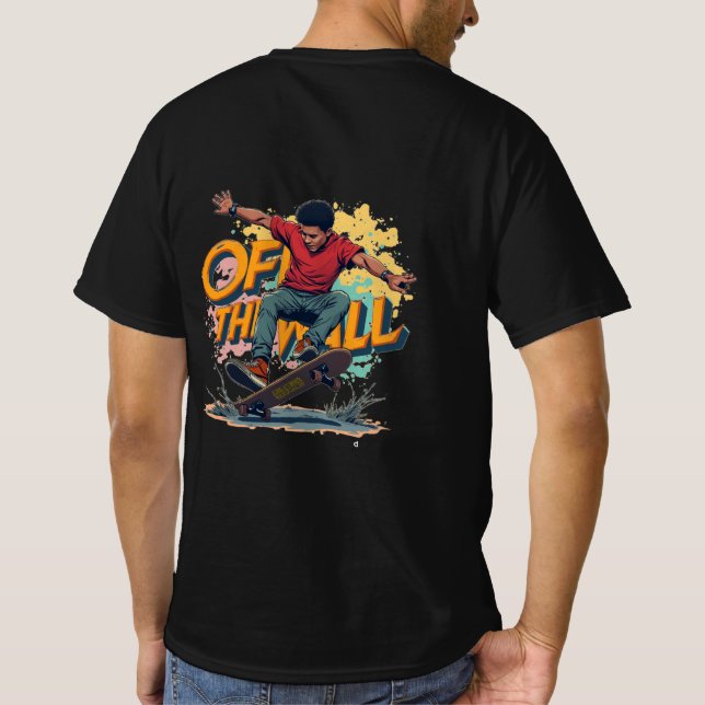 Camiseta de patinador en movimiento (Reverso)