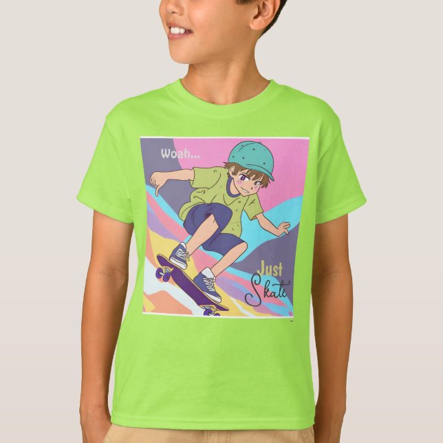 Camiseta de patinaje animado HAMbyWG de niño (Anverso)