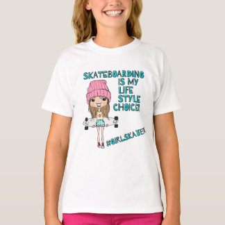 Camiseta de patinaje Chica Personalizado divertida